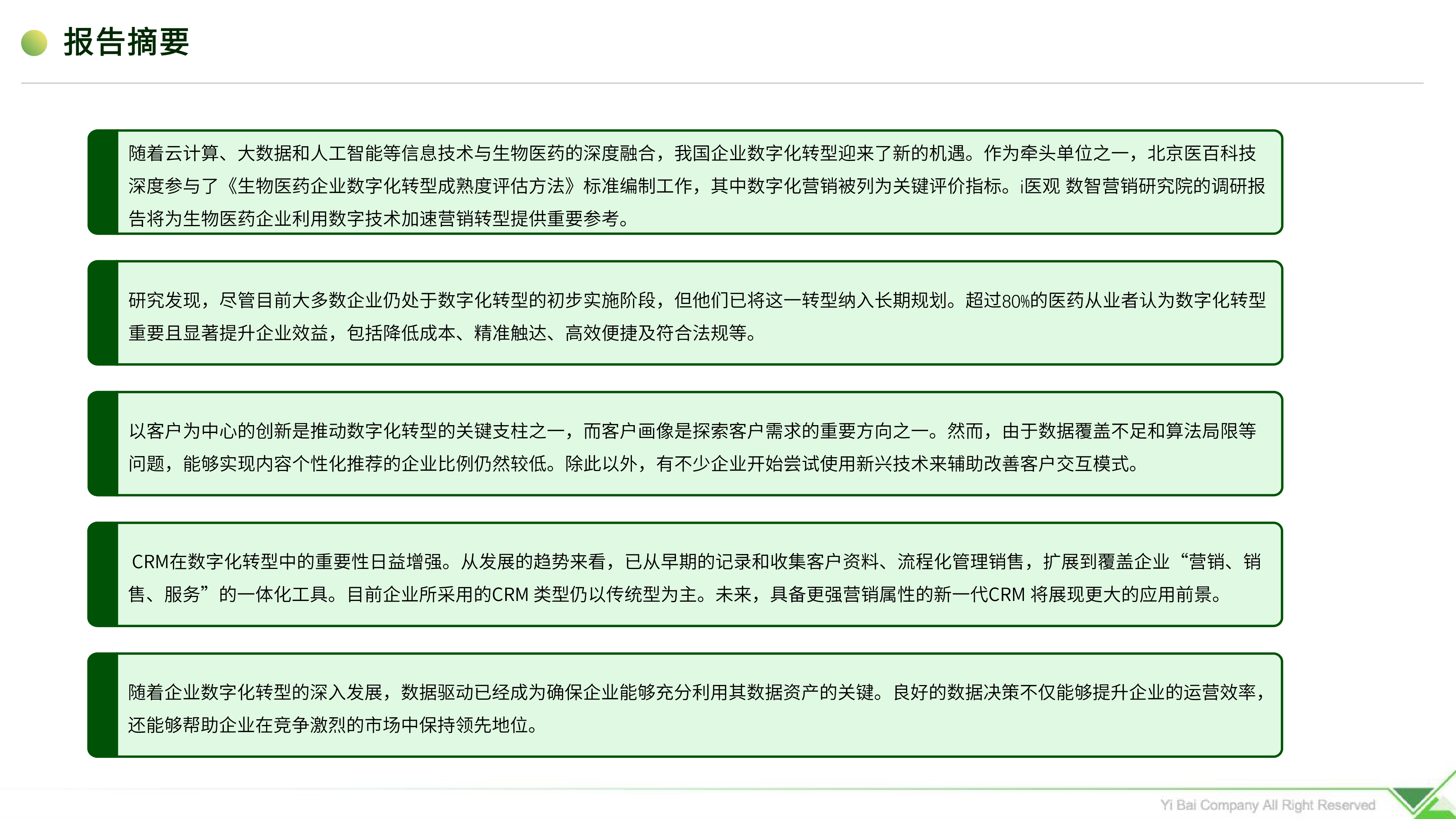 医百科技2024生物医药企业营销数字化转型成熟度调研报告54页